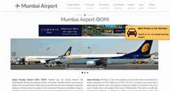 Desktop Screenshot of mumbaiairport.com